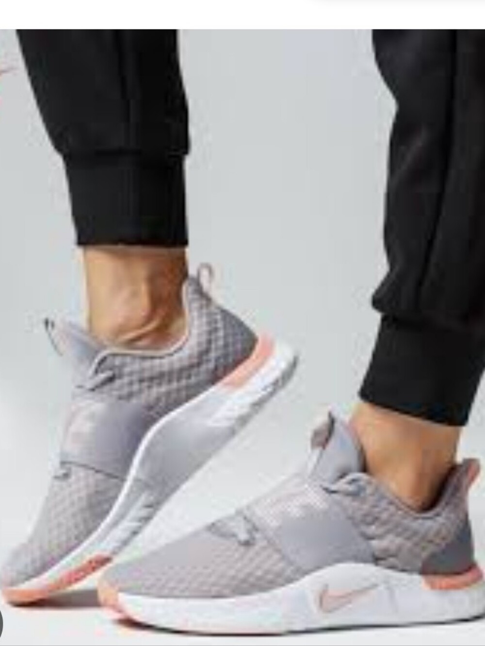Nike Renew Women's Grey Knit Trainer with Peach Outsole Accents